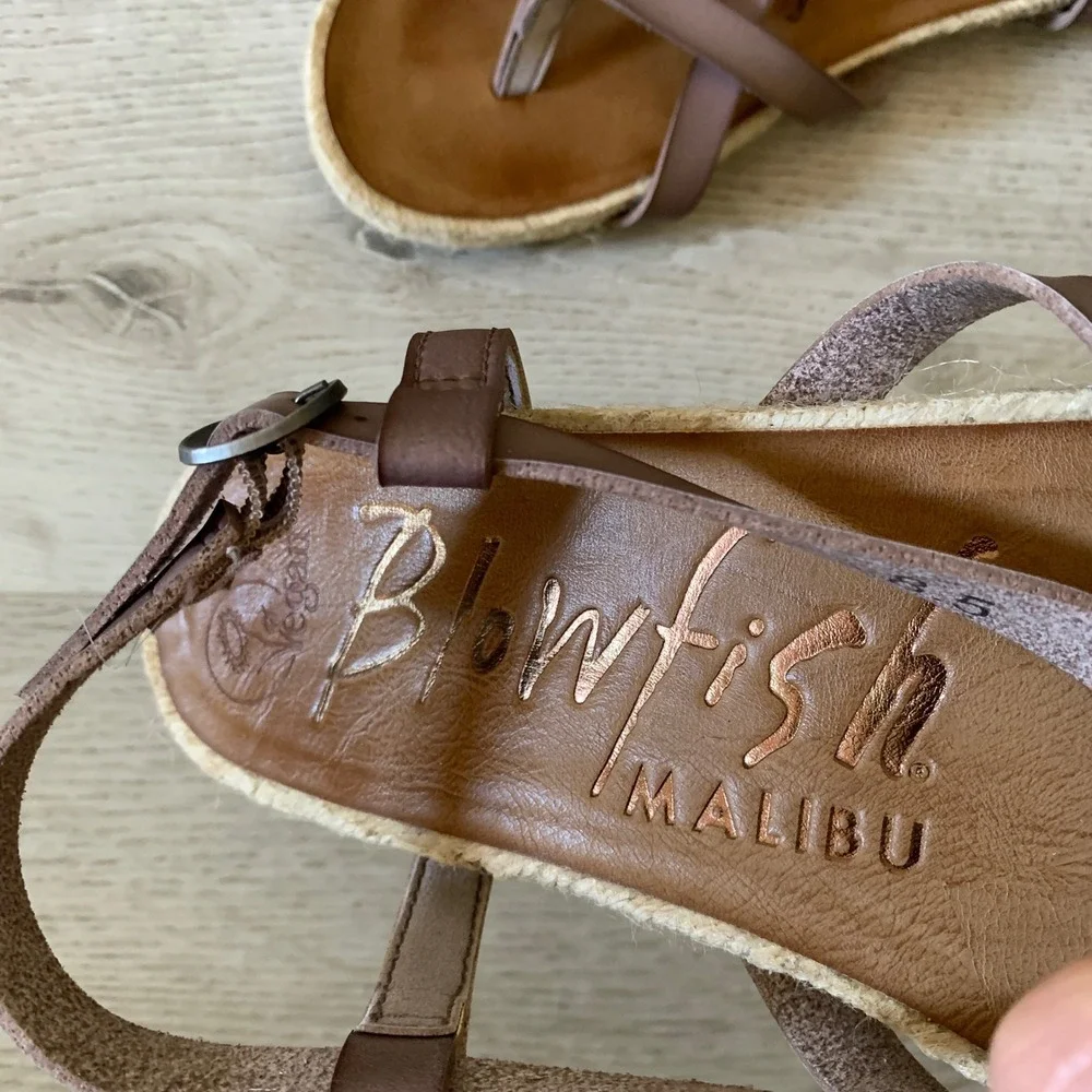 Blowfish Malibu Womens Faux Leather Cork‎ 8.5 Sandls stylish beach summer spring